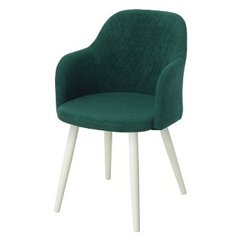 Стул на металлокаркасе зеленый с обивкой из велюра (арт 27369) - Фото 2