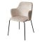 Стул на металлокаркасе с мягким сидением слоновая кость (арт 28943)