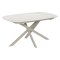 Стол овальный со столешницей из керамики на одной ножке (арт 34285)