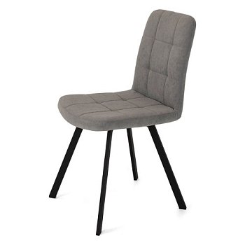 Стул металлический мягкий серый из велюра (арт 18699) - Фото 2