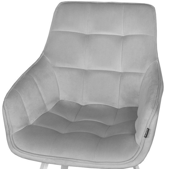 Стул-кресло мягкий с подлокотниками из бархата (арт 11145) Фото 3