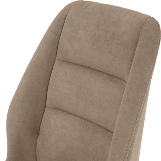 Стул на металлокаркасе мягкий бежевый из велюра (арт 35459) Фото 7