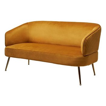 Стул-кресло интерьерный мягкий желтый велюровый (арт 29079) - Фото 2