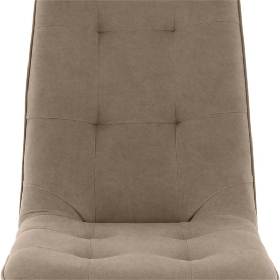 Стул на металлокаркасе мягкий бежевый из велюра (арт 35336) Фото 8