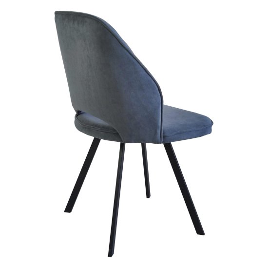 Стул кухонный серый из велюра (арт 30743) Фото 3