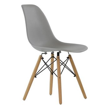 Стул дизайнерский деревянный серый eames (арт 9999) - Фото 2