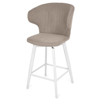 Стул мягкий бежевый из велюра (арт 35596) - Фото 2