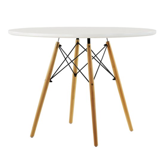 Стол круглый белый D-100 см eames (арт 16409) Фото 1