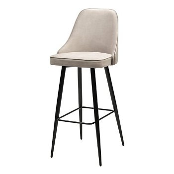 Барный стул с мягким сидением велюровый (арт 28457) - Фото 2