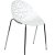 Стул для кухни на металлокаркасе ножки хром белый пластиковый (арт 2345)