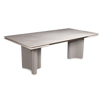 Стол раздвижной керамический кремовый (арт 34763) - Фото 2