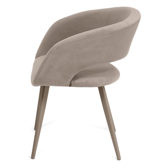 Стул мягкий слоновая кость велюровый (арт 33605) Фото 3