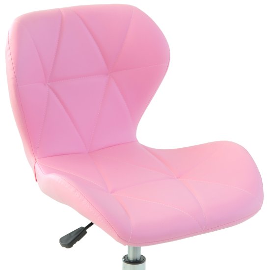 Стул хромированный мягкий розовый регулируемый (арт 14984) Фото 4