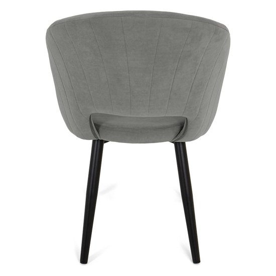 Стул на металлокаркасе мягкий серый из велюра (арт 26897) Фото 6