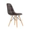 Стул деревянный с мягким сидением коричневый в стиле eames (арт 5260)