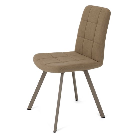 Стул мягкий бежевый из велюра (арт 18726) Фото 1