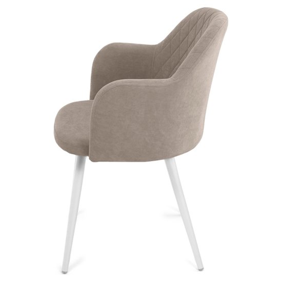 Стул мягкий бежевый велюровый (арт 27277) Фото 4