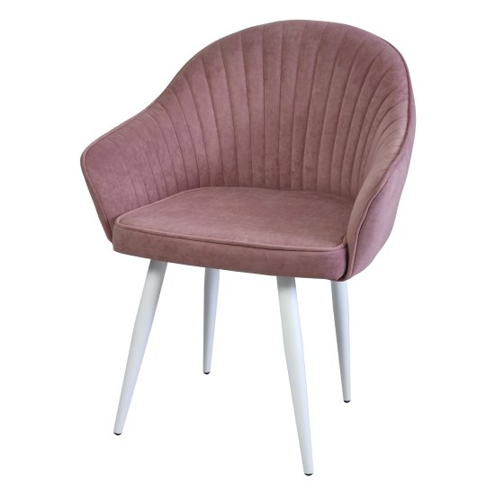 Стул-кресло на металлокаркасе с подлокотниками красный (арт 29551) Фото 2