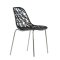 Стул хромированный черный пластиковый (арт 6617)