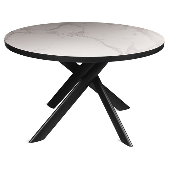 Стол раскладной круглый из керамогранита на одной ноге (арт 35250) Фото 1