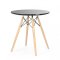 Стол обеденный дизайнерский круглый черный D-70 см eames (арт 7113)