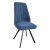 Стул на каркасе из металла мягкий синий (арт 14937)