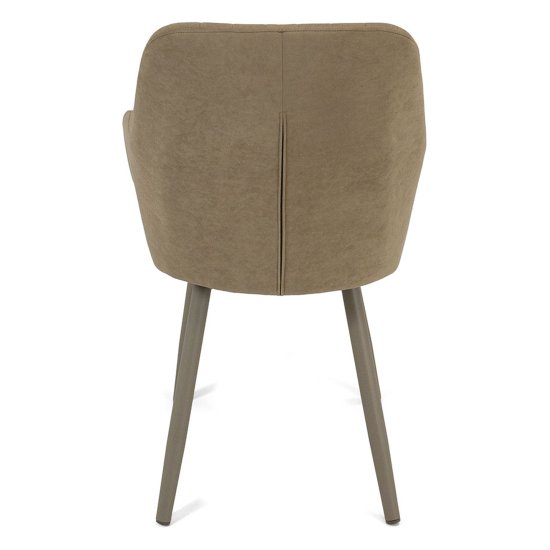 Стул мягкий бежевый из велюра (арт 22138) Фото 6