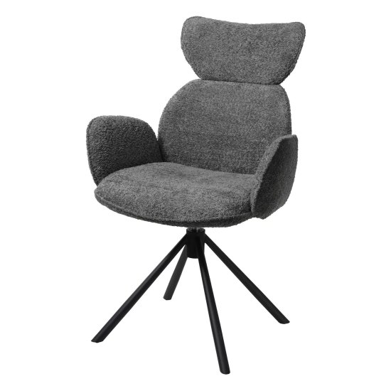 Стул-кресло с подлокотниками серый (арт 34132) Фото 1