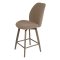 Стул барный на металлокаркасе с мягким сидением бежевый (арт 33548)