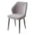 Стул на металлокаркасе с мягким сидением серый велюровый (арт 29041)