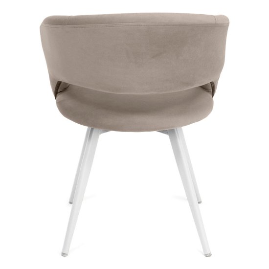 Стул кухонный бежевый велюровый (арт 33604) Фото 6