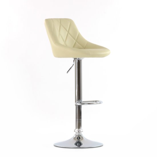 Барный стул мягкий бежевый регулируемый (арт 5976) Фото 3