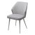 Стул с белыми ножками серый с обивкой из велюра (арт 33490)