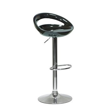 Стул барный черный пластмассовый регулируемый (арт 6258) - Фото 2