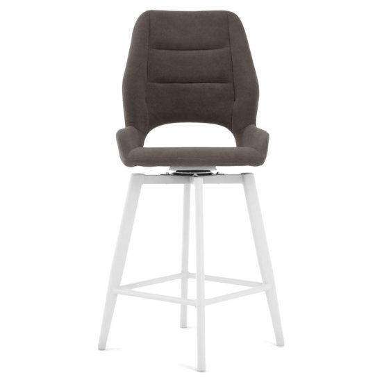 Стул полубарный на металлокаркасе мягкий из велюра (арт 35535) Фото 7