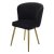 Стул на металлокаркасе мягкий черный современный (арт 33639)