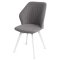 Стул на металлокаркасе серый из велюра (арт 25780)