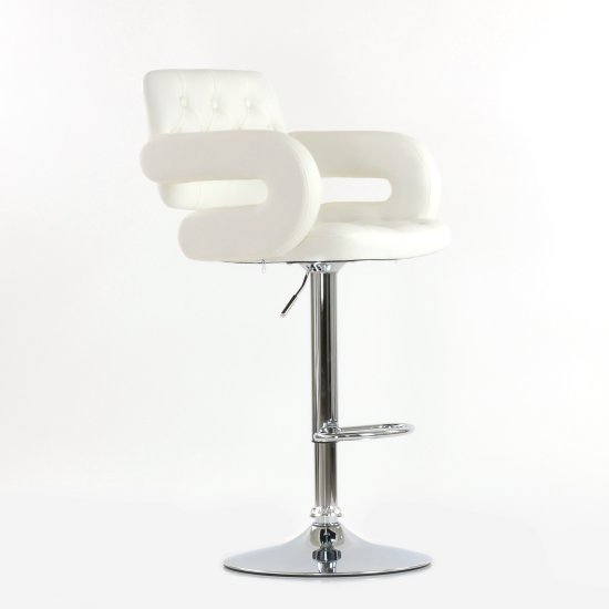 Стул барный высокий мягкий с подлокотниками регулируемый (арт 5532) Фото 3