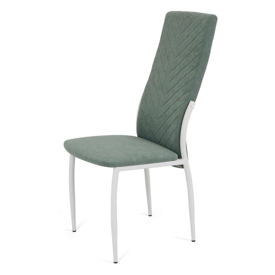 Стул на металлокаркасе мятный из велюра (арт 13523) Фото 3