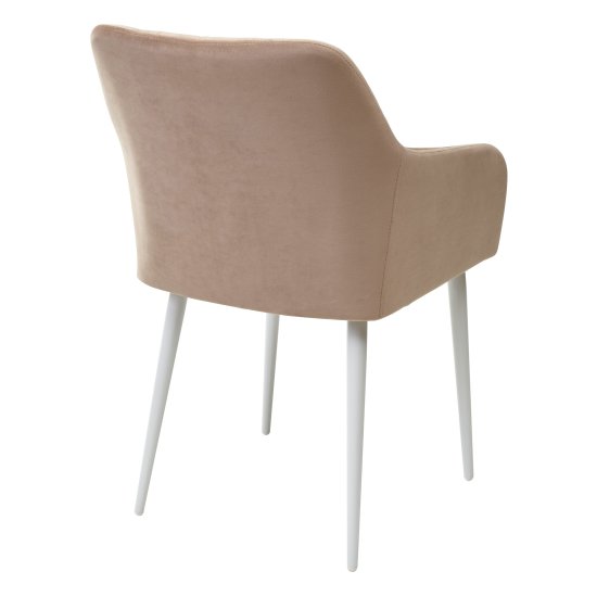 Стул-кресло с мягким сидением бежевый велюровый (арт 11543) Фото 3