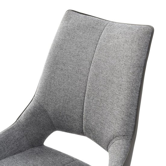 Стул для кухни дизайнерский мягкий серый (арт 28608) Фото 7
