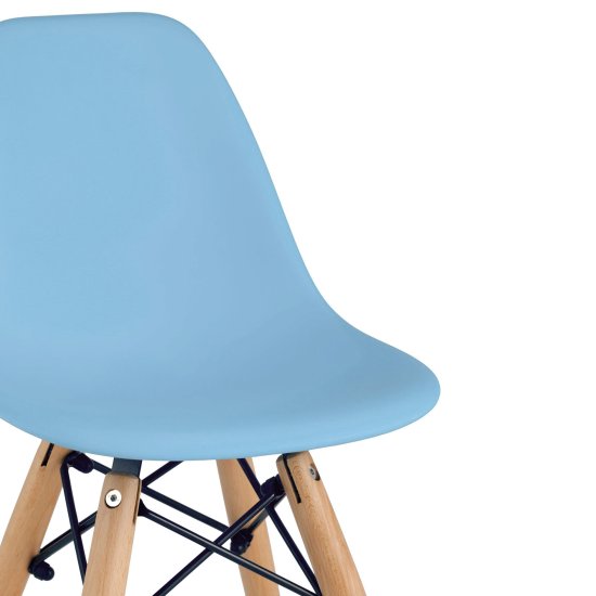 Стул дизайнерский деревянный голубой eames (арт 29396) Фото 5