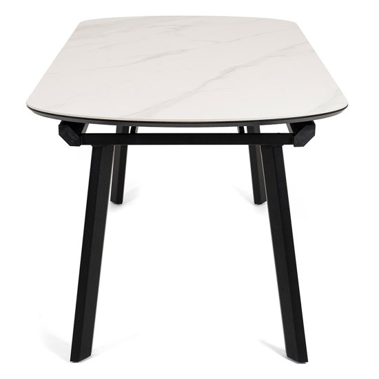 Стол керамический белый современный (арт 28784) Фото 5