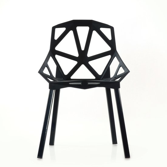 Стул на металлокаркасе черный современный (арт 6622) Фото 2