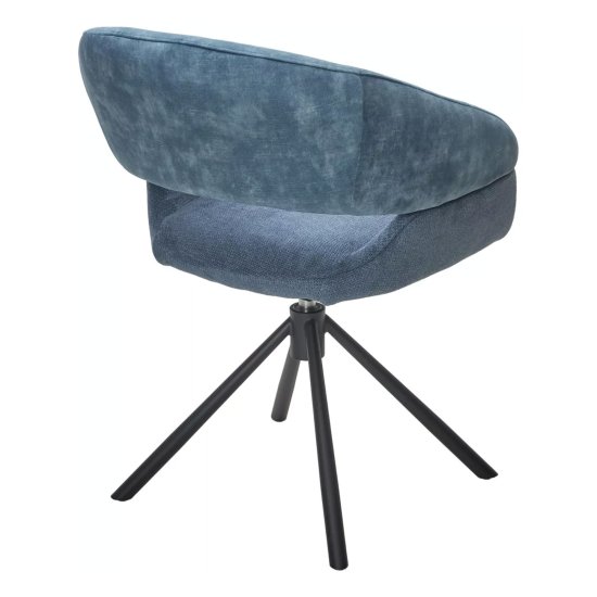 Стул дизайнерский синий из велюра (арт 33672) Фото 2