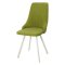 Стул на металлокаркасе мягкий зеленый с обивкой из велюра (арт 22897)
