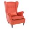 Полукресло мягкое оранжевое классика (арт 25228)