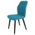 Стул на металлокаркасе мягкий голубой из велюра (арт 20067)