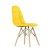 Стул для кухни дизайнерский деревянный мягкий желтый eames (арт 5259)
