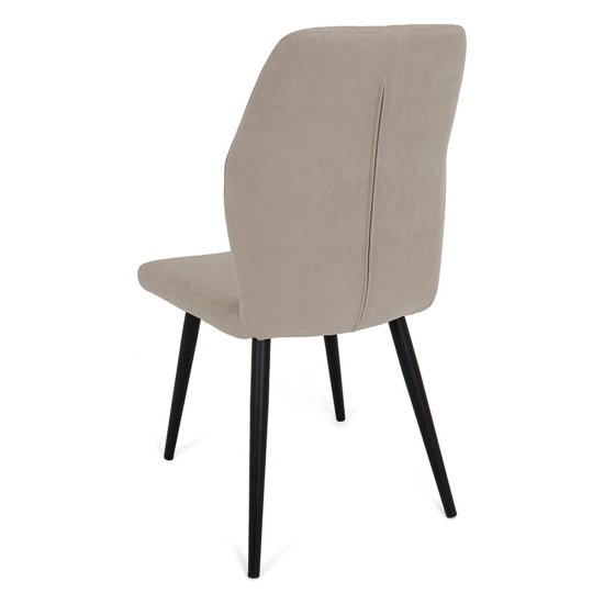 Стул кухонный бежевый из велюра (арт 19948) Фото 5